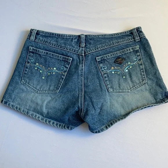 Vintage Y2K Angels Jeans Shorts Jewelled Size 7 - Picture 2 of 8